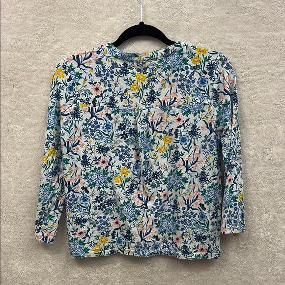 Style & Co. Blue Pink Boxy Blouse with Mandarin Collar - Picture 4 of 5